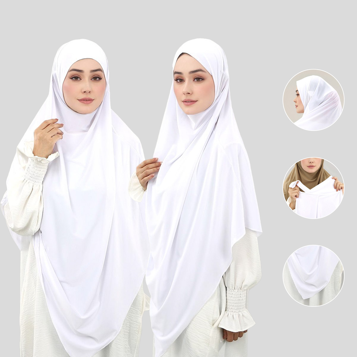 Baby Products Malaysia - Hijab instantáneo étnico musulmán sólido grande